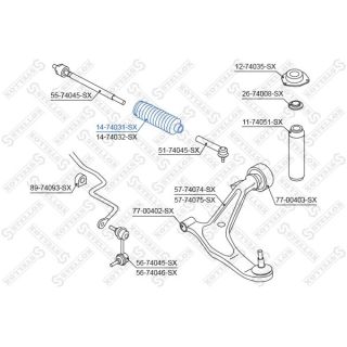 Gofruotoji membrana, vairavimas STELLOX 14-74031-SX