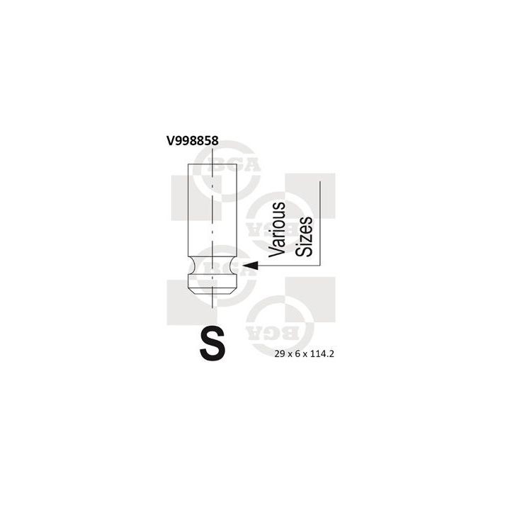 Angos vožtuvas BGA V998858