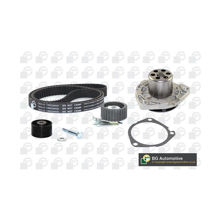 Vandens siurblio ir paskirstymo diržo komplektas BGA TB9510CPK