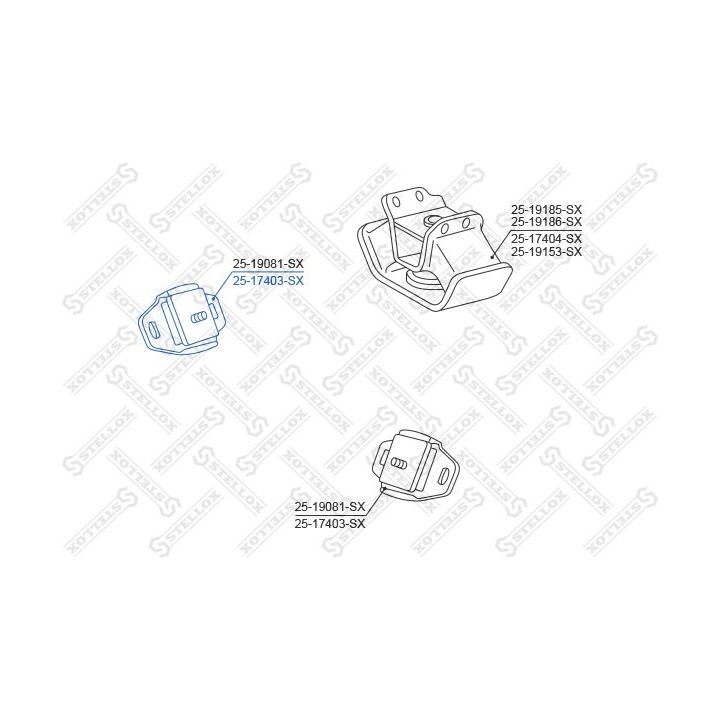 Variklio montavimas STELLOX 25-17403-SX