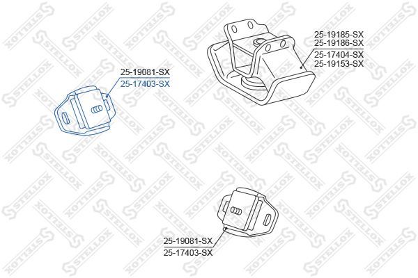 Variklio montavimas STELLOX 25-17403-SX