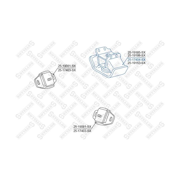 Variklio montavimas STELLOX 25-17404-SX