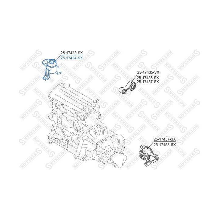 Variklio montavimas STELLOX 25-17434-SX