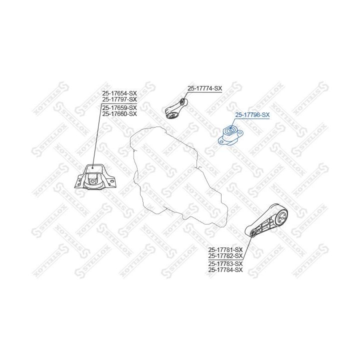 Variklio montavimas STELLOX 25-17798-SX