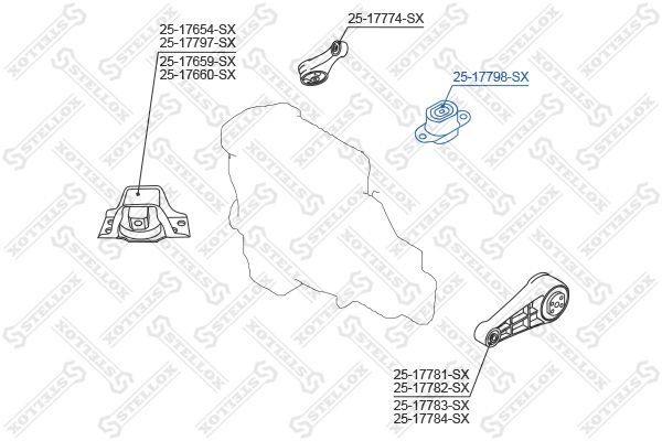 Variklio montavimas STELLOX 25-17798-SX