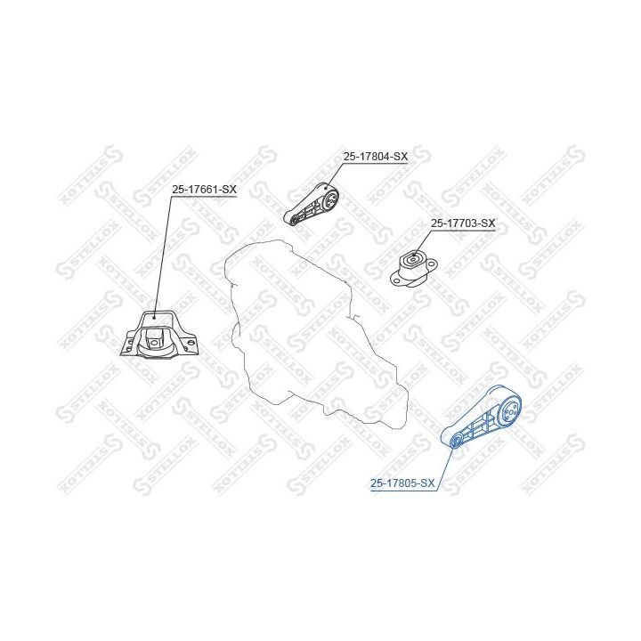 Variklio montavimas STELLOX 25-17805-SX