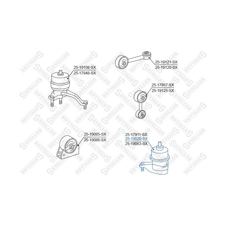 Variklio montavimas STELLOX 25-19020-SX