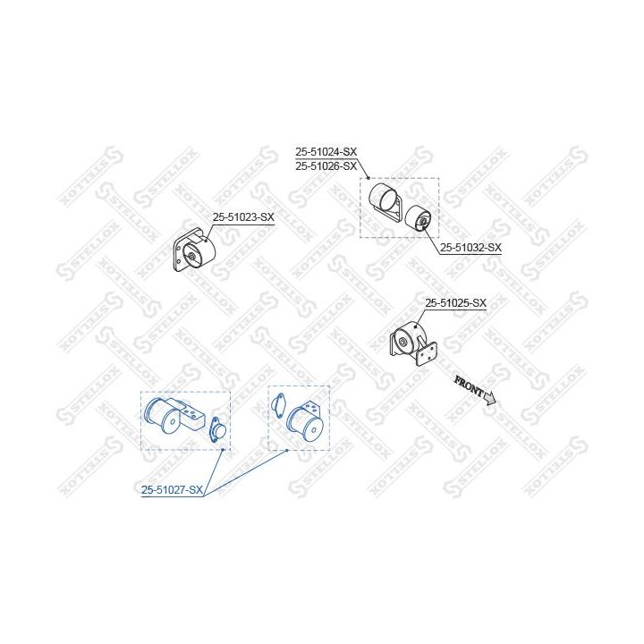 Variklio montavimas STELLOX 25-51027-SX