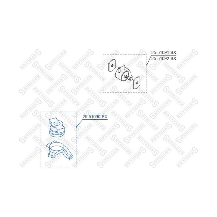 Variklio montavimas STELLOX 25-51090-SX