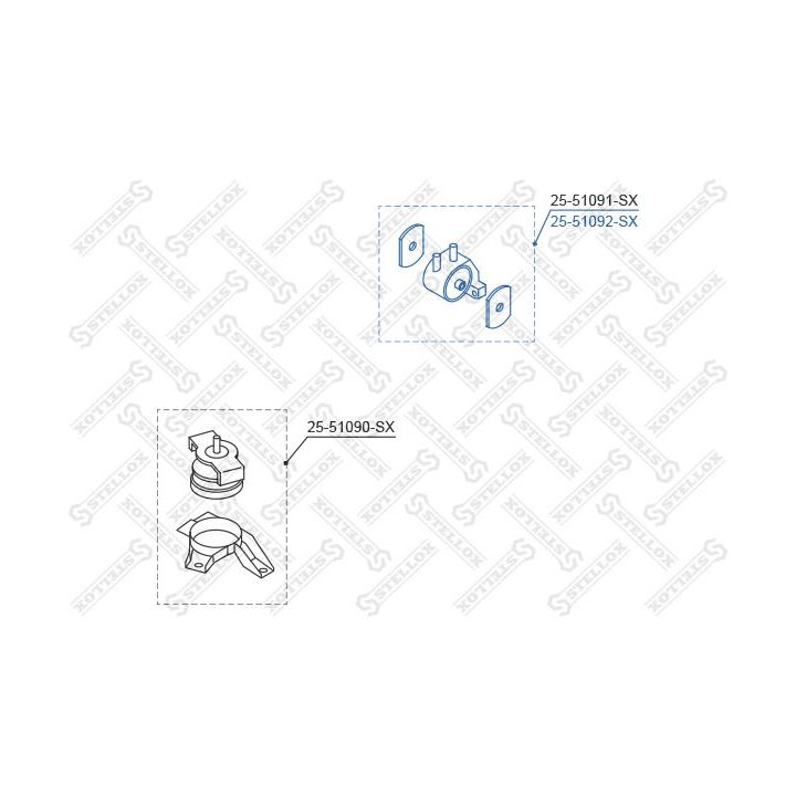 Variklio montavimas STELLOX 25-51092-SX