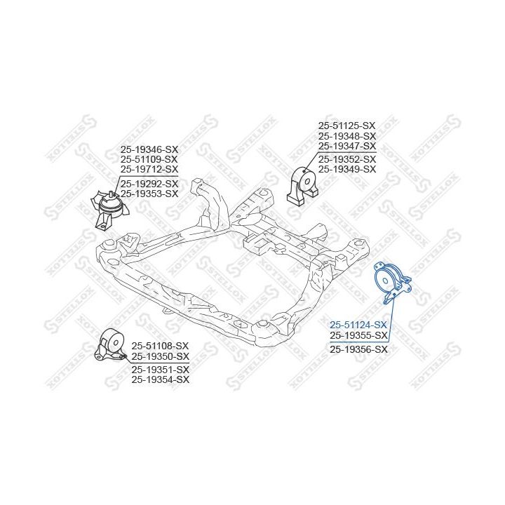 Variklio montavimas STELLOX 25-51124-SX