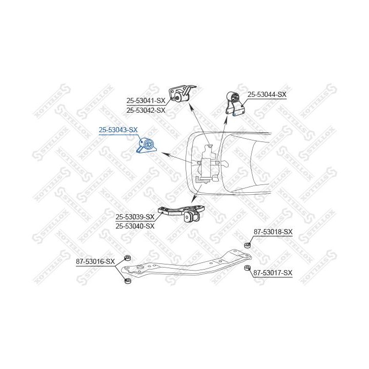 Variklio montavimas STELLOX 25-53043-SX