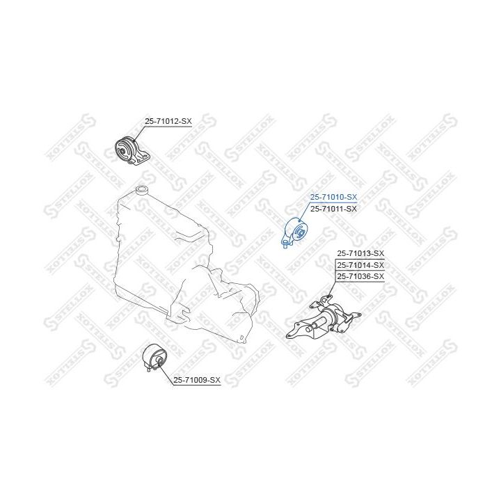Variklio montavimas STELLOX 25-71010-SX