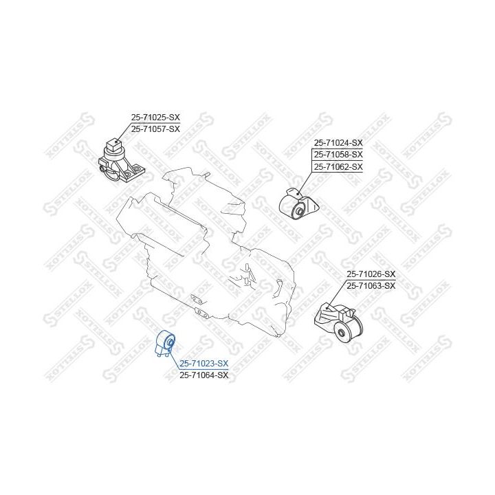 Variklio montavimas STELLOX 25-71023-SX