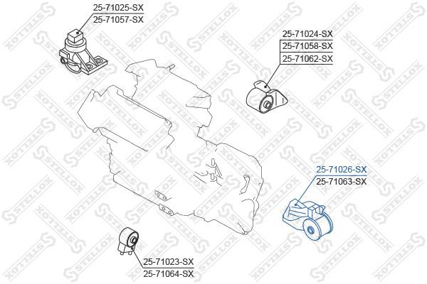 Variklio montavimas STELLOX 25-71026-SX