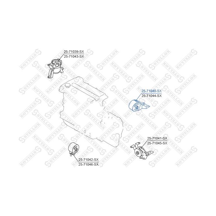 Variklio montavimas STELLOX 25-71040-SX