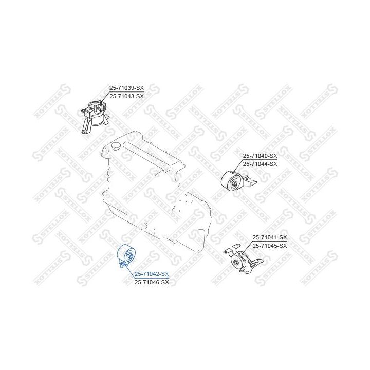 Variklio montavimas STELLOX 25-71042-SX