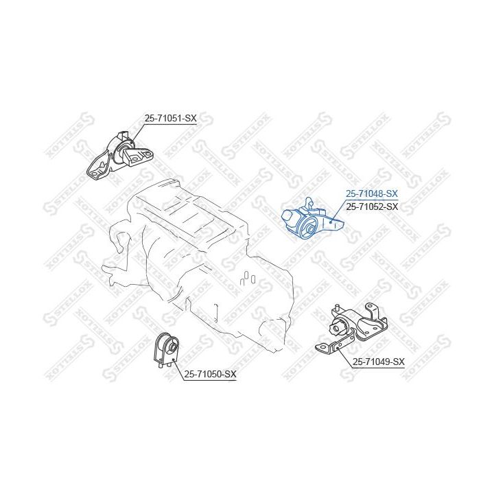 Variklio montavimas STELLOX 25-71048-SX