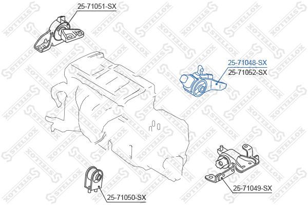 Variklio montavimas STELLOX 25-71048-SX
