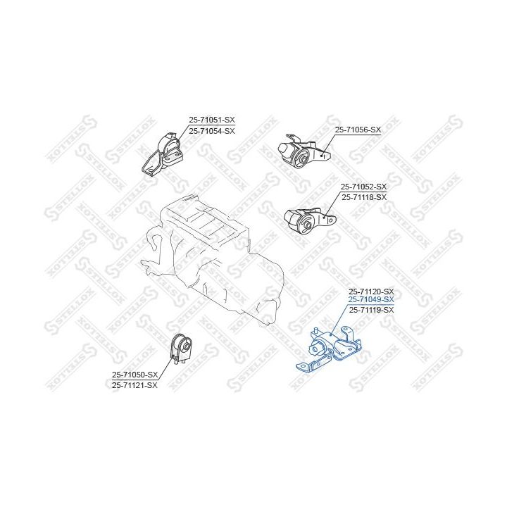 Variklio montavimas STELLOX 25-71049-SX