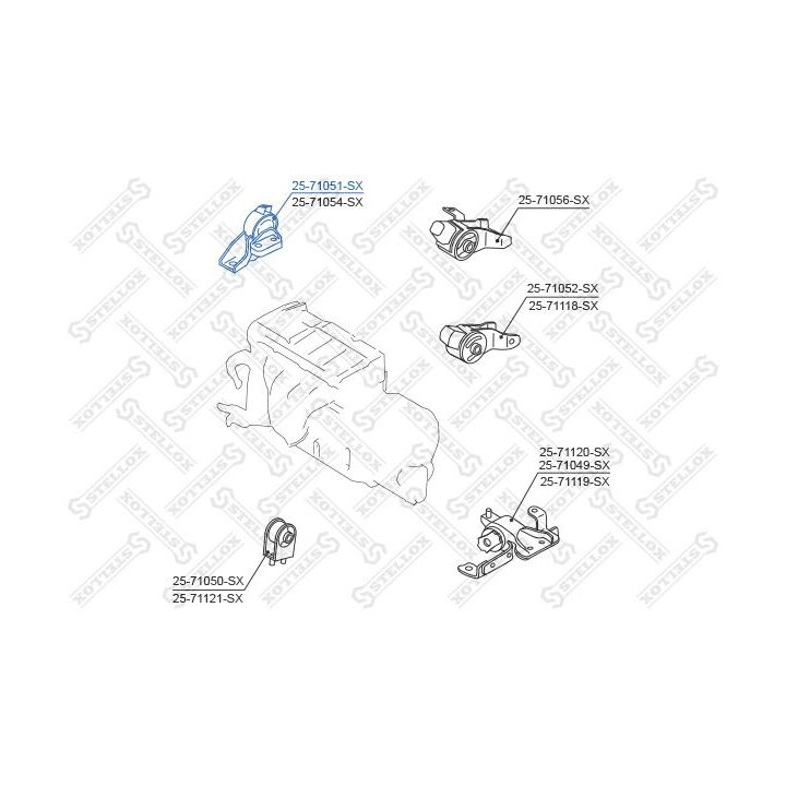 Variklio montavimas STELLOX 25-71051-SX