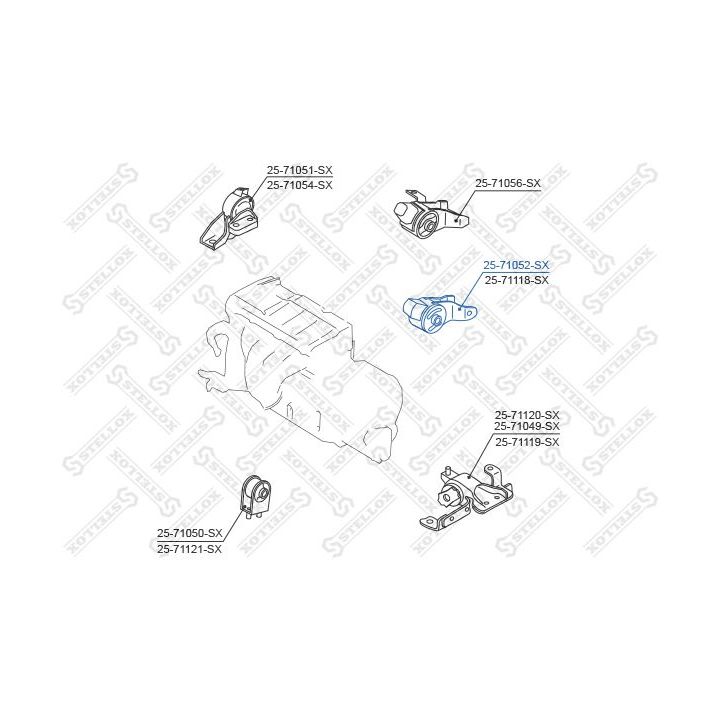 Variklio montavimas STELLOX 25-71052-SX