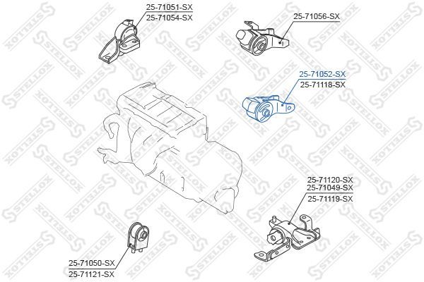 Variklio montavimas STELLOX 25-71052-SX