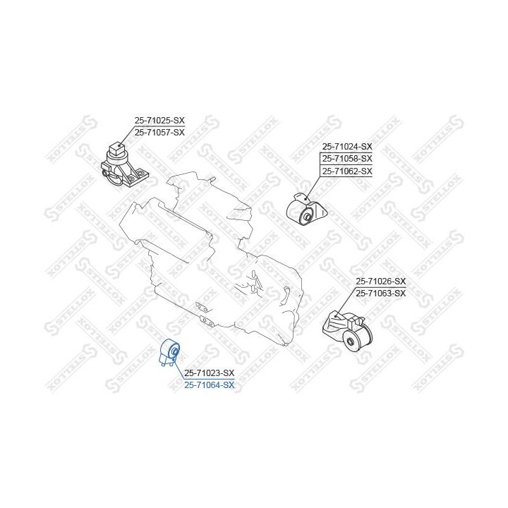 Variklio montavimas STELLOX 25-71064-SX