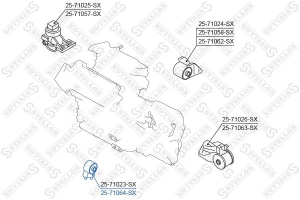 Variklio montavimas STELLOX 25-71064-SX