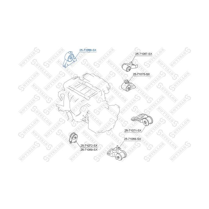 Variklio montavimas STELLOX 25-71066-SX