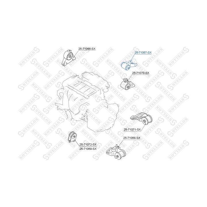 Variklio montavimas STELLOX 25-71067-SX