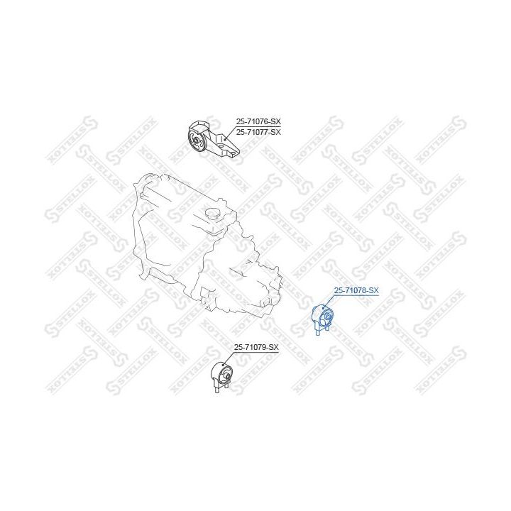 Variklio montavimas STELLOX 25-71078-SX