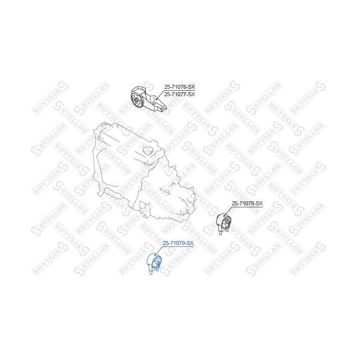 Variklio montavimas STELLOX 25-71079-SX