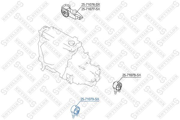 Variklio montavimas STELLOX 25-71079-SX