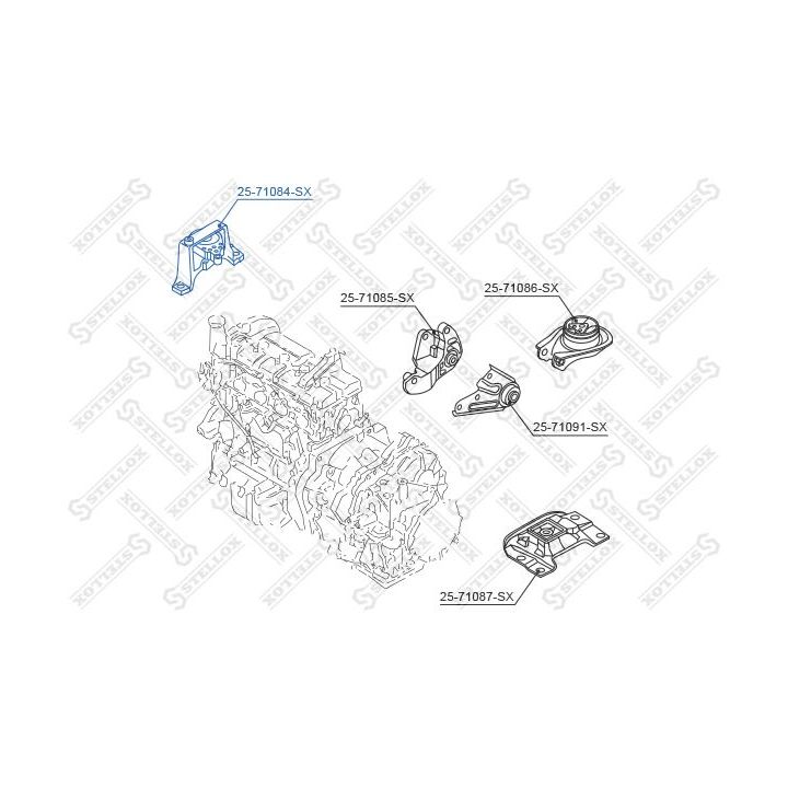 Variklio montavimas STELLOX 25-71084-SX