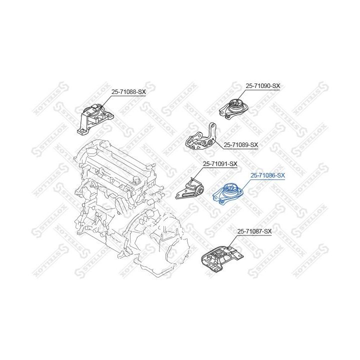 Variklio montavimas STELLOX 25-71086-SX