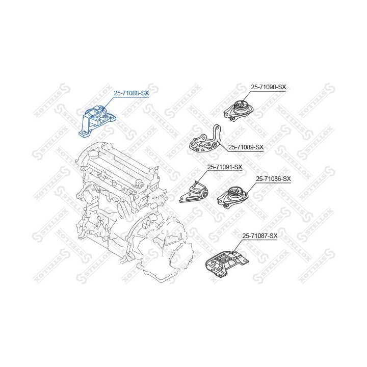 Variklio montavimas STELLOX 25-71088-SX