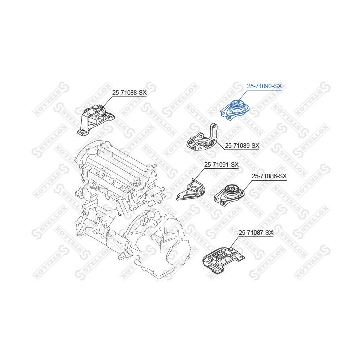Variklio montavimas STELLOX 25-71090-SX
