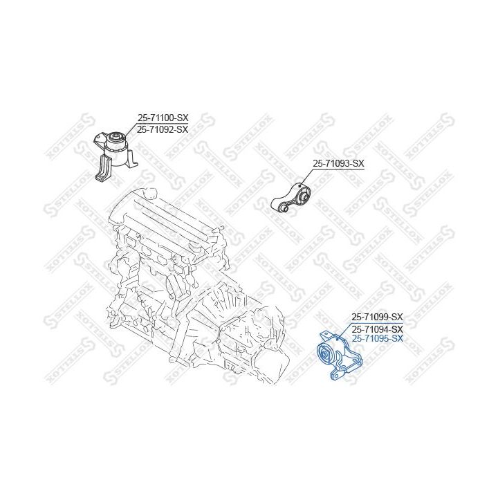 Variklio montavimas STELLOX 25-71095-SX