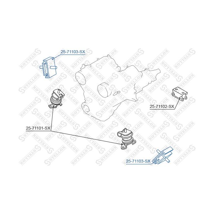 Variklio montavimas STELLOX 25-71103-SX