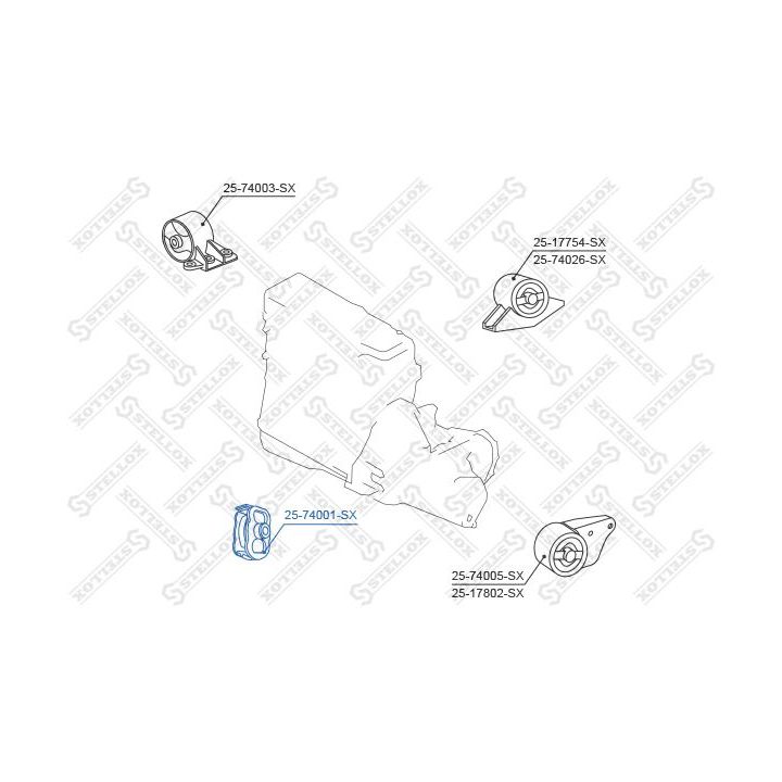 Variklio montavimas STELLOX 25-74001-SX