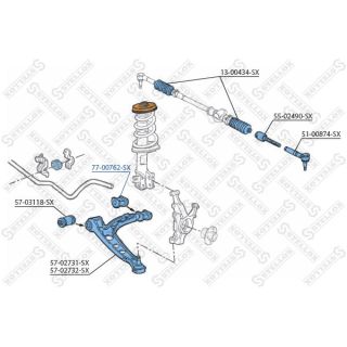Valdymo svirties/išilginių svirčių įvorė STELLOX 77-00762-SX