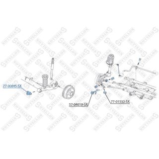Valdymo svirties/išilginių svirčių įvorė STELLOX 77-00845-SX