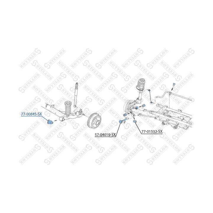 Valdymo svirties/išilginių svirčių įvorė STELLOX 77-00845-SX