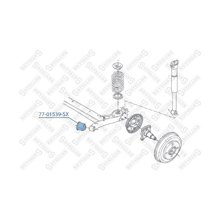 Valdymo svirties/išilginių svirčių įvorė STELLOX 77-01539-SX