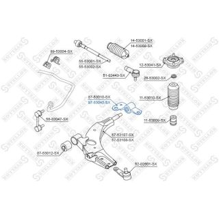 Valdymo svirties/išilginių svirčių įvorė STELLOX 87-53043-SX