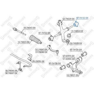 Valdymo svirties/išilginių svirčių įvorė STELLOX 87-74132-SX