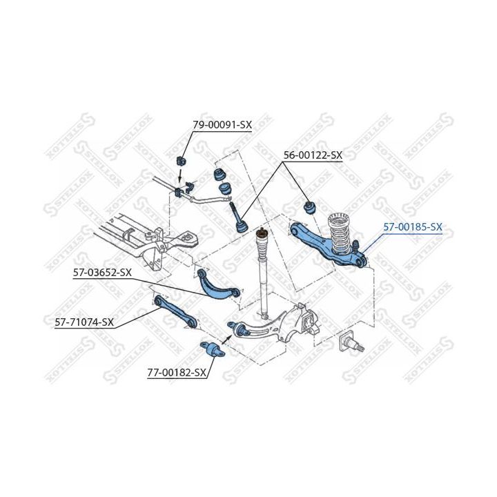 Vikšro valdymo svirtis STELLOX 57-00185-SX