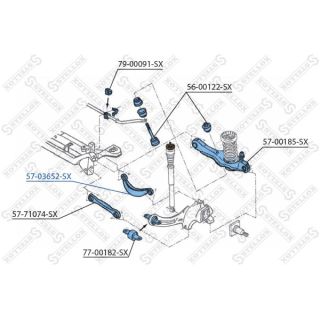 Vikšro valdymo svirtis STELLOX 57-03652-SX