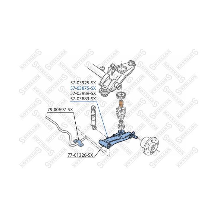 Vikšro valdymo svirtis STELLOX 57-03875-SX